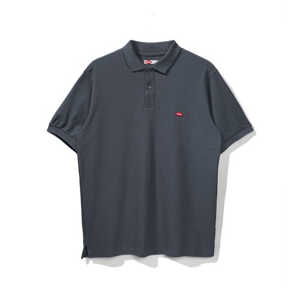 Lee Cooper Polo Shirt Basic Diamond Logo Dark Grey