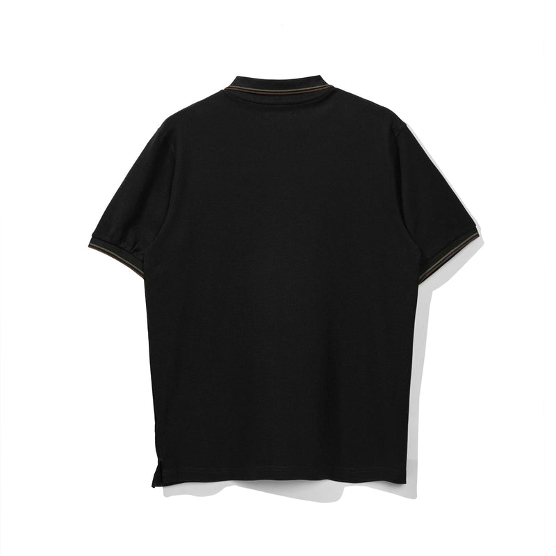 Lee Cooper Polo Shirt Stripe Color Logotype Green Black