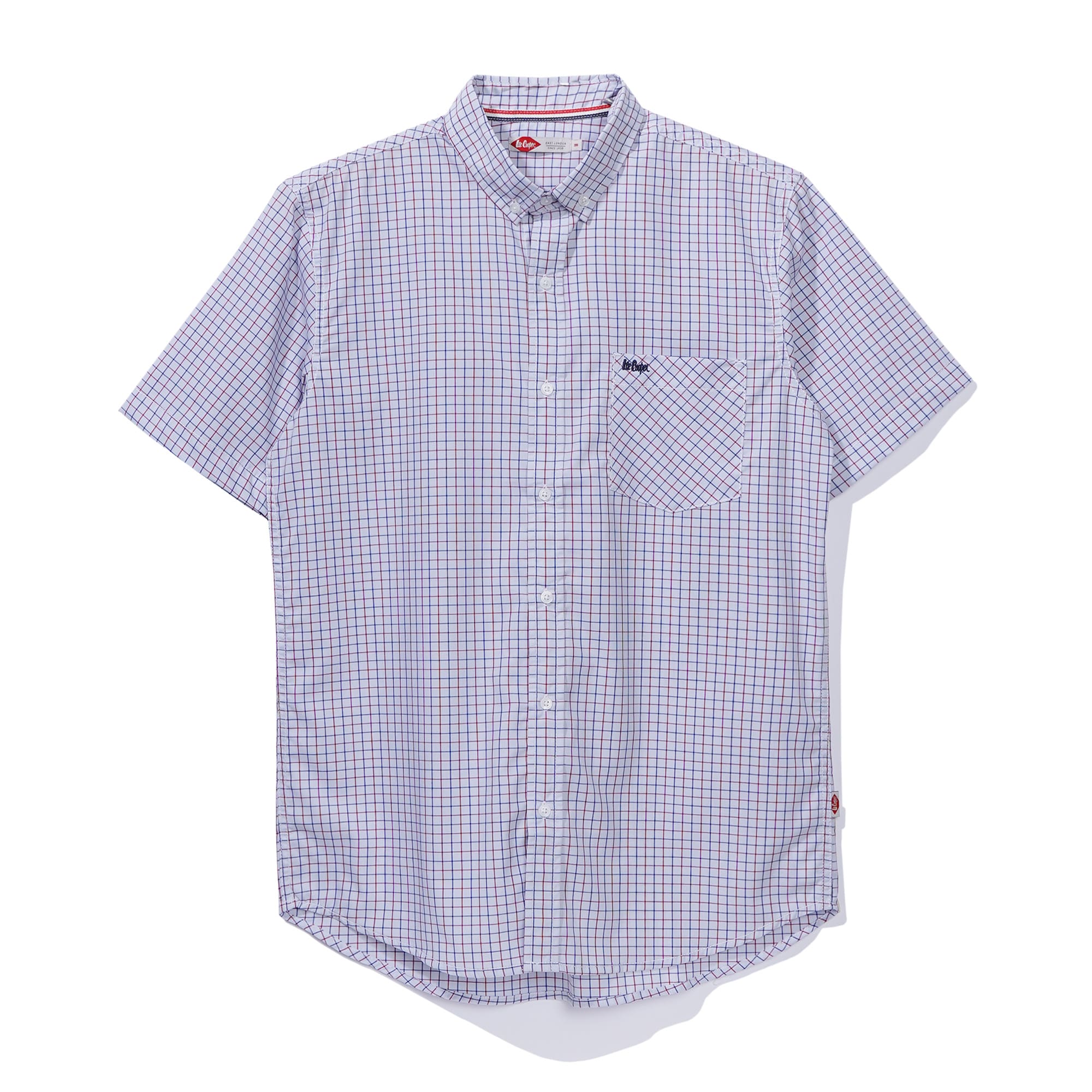 Lee Cooper Short Shirt Rudd Maroon Blue