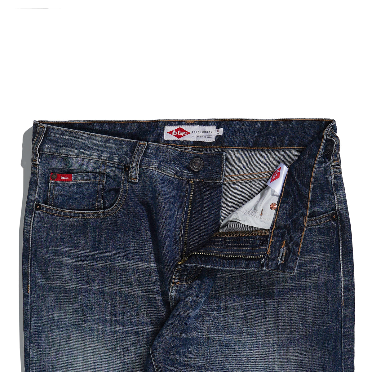 Lee Cooper Tapered Fit Jeans Arthur Worn Medium Blue Teen
