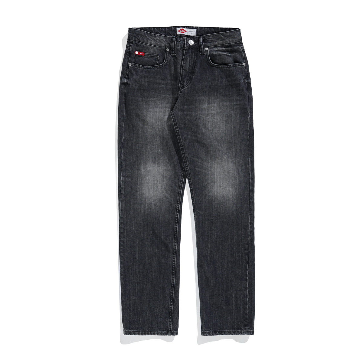 Lee Cooper Straight Fit Jeans Harry Worn Dark Black Rustic