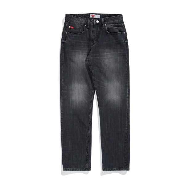 Lee Cooper Straight Fit Jeans Harry Worn Dark Black Rustic