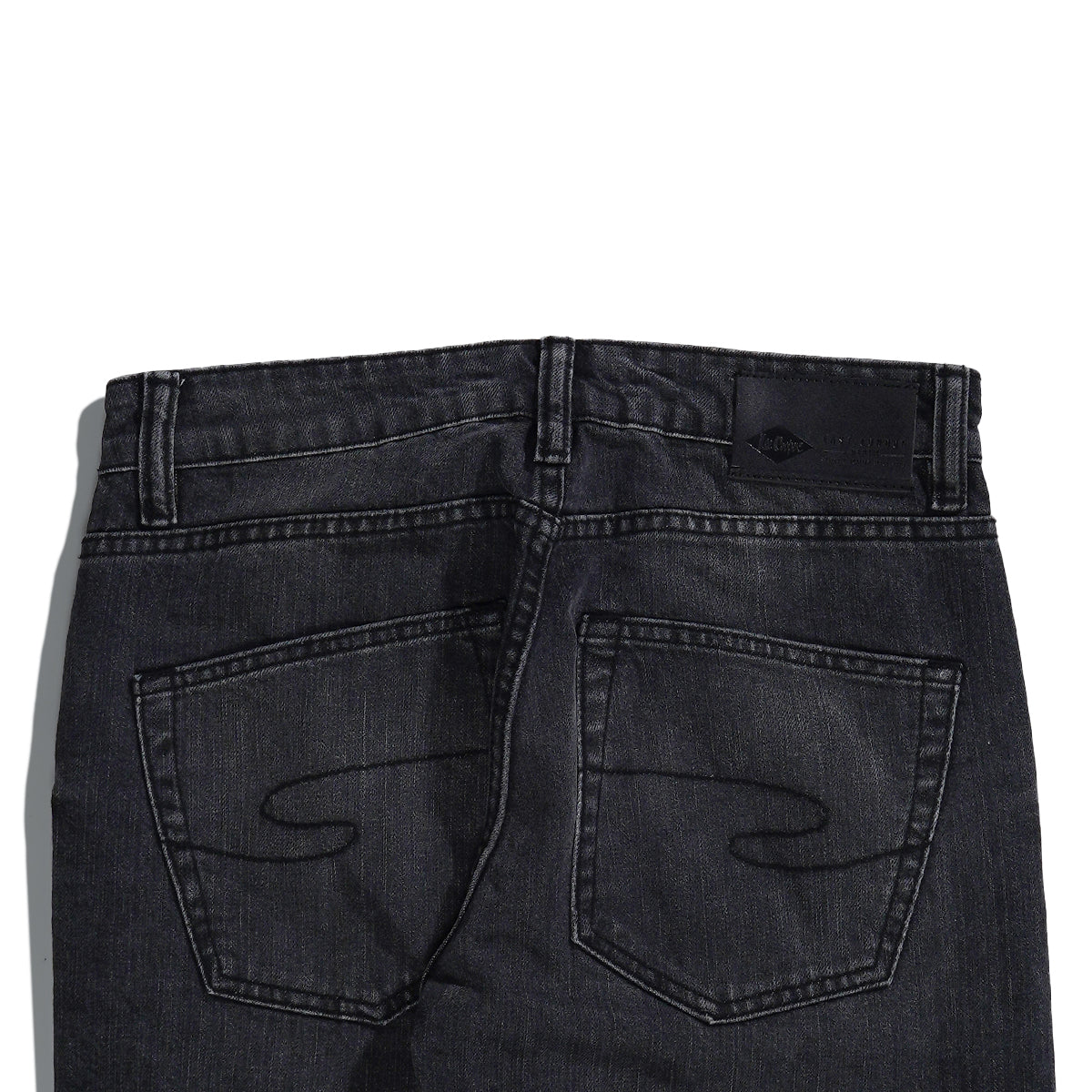 Lee Cooper Straight Fit Jeans Harry Worn Dark Black Rustic
