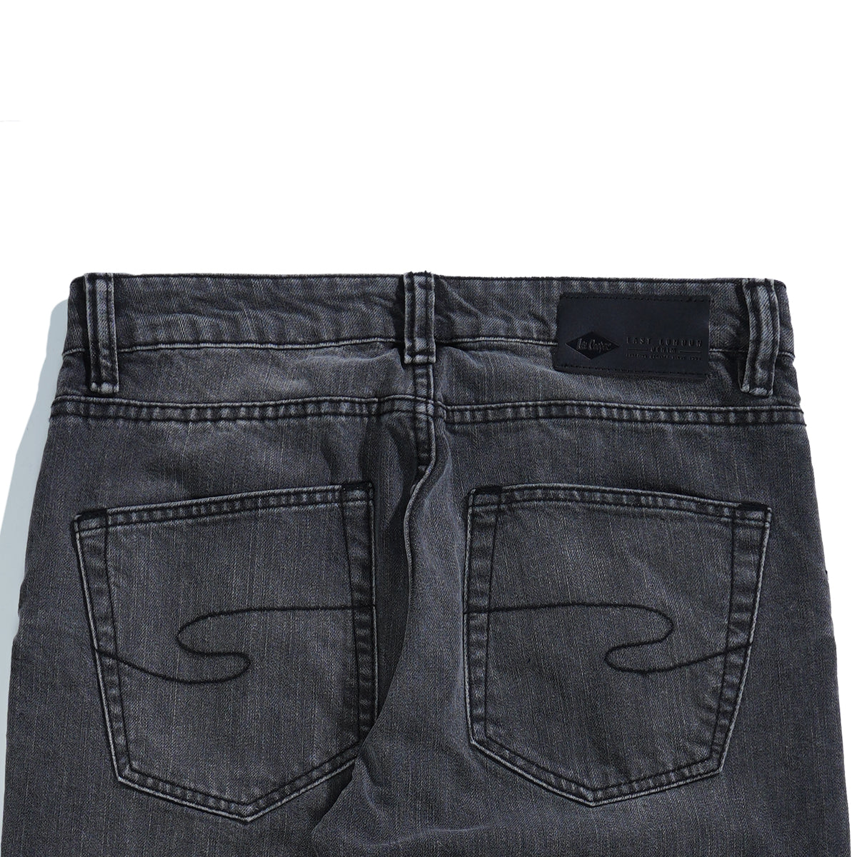 Lee Cooper Straight Fit Jeans Harry Worn Medium Black Rustic
