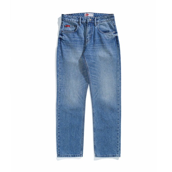 Lee Cooper Straight Fit Jeans Harry Worn Medium Blue Face