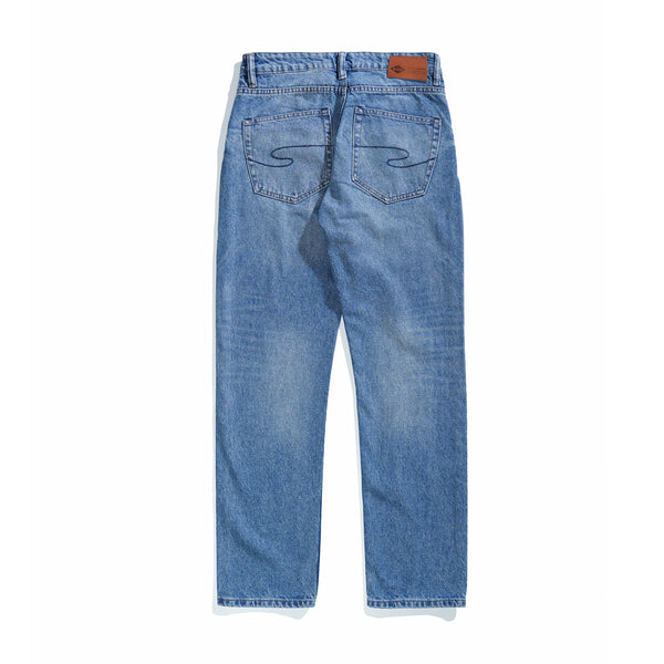 Lee Cooper Straight Fit Jeans Harry Worn Medium Blue Face