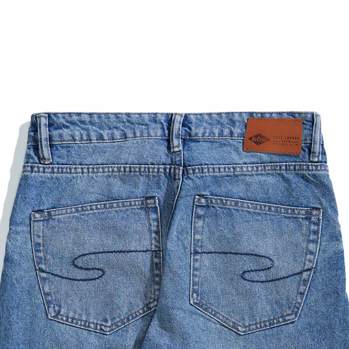 Lee Cooper Straight Fit Jeans Harry Worn Medium Blue Face