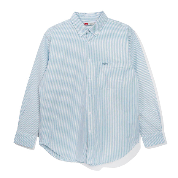 Lee Cooper Long Shirt Osmond Med Blue White