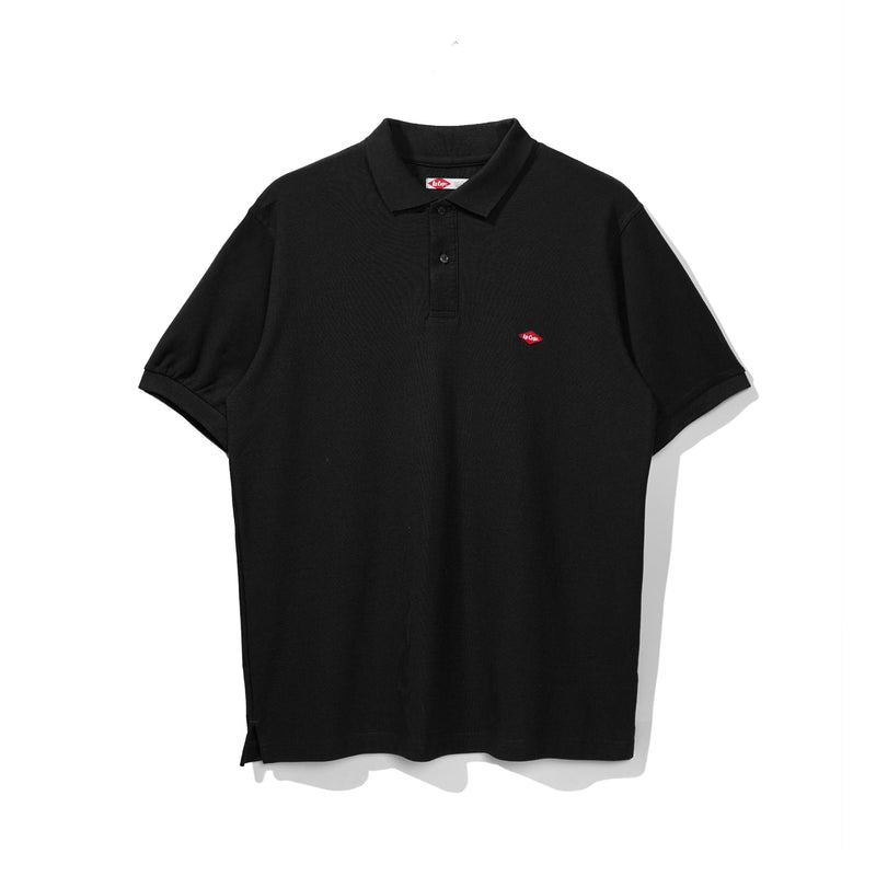 Lee Cooper Polo Shirt Basic Diamond Logo Black