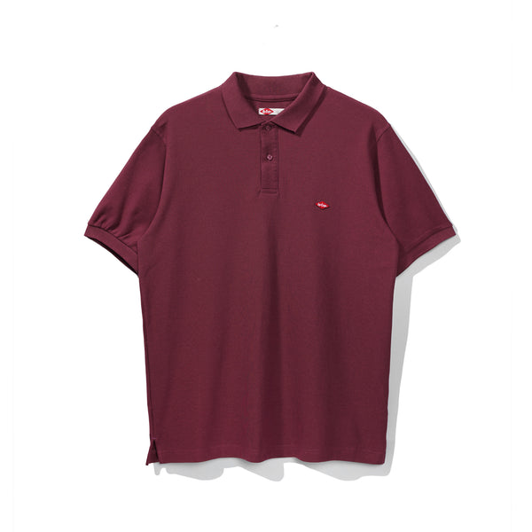 Lee Cooper Polo Shirt Basic Diamond Logo Maroon