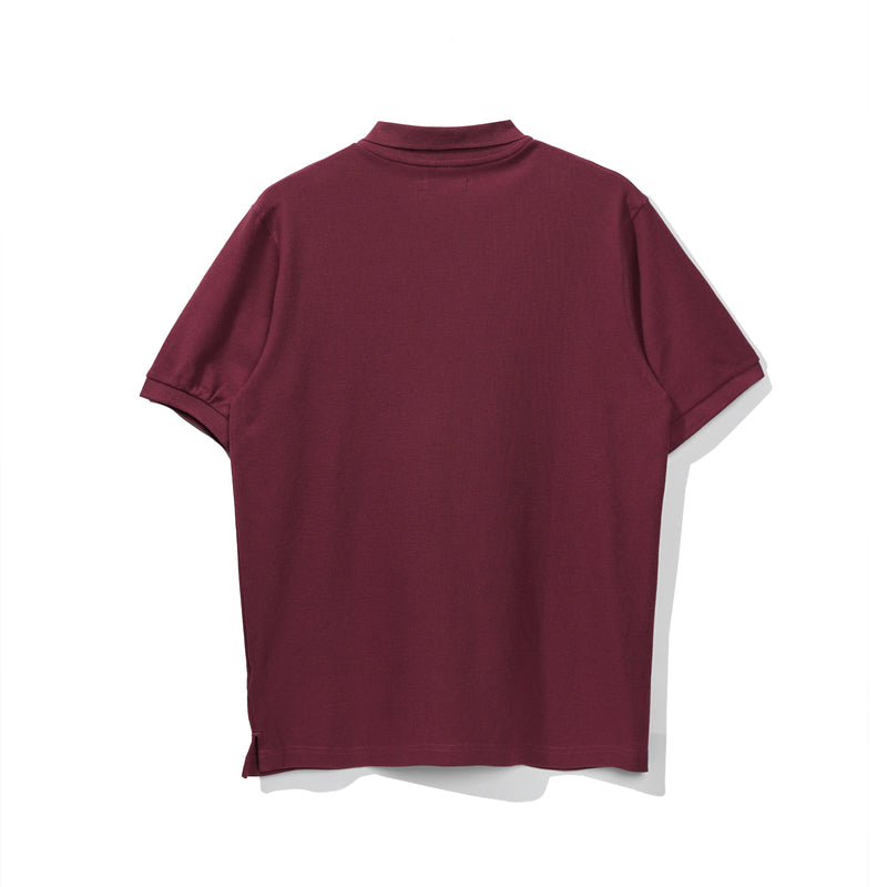 Lee Cooper Polo Shirt Basic Diamond Logo Maroon