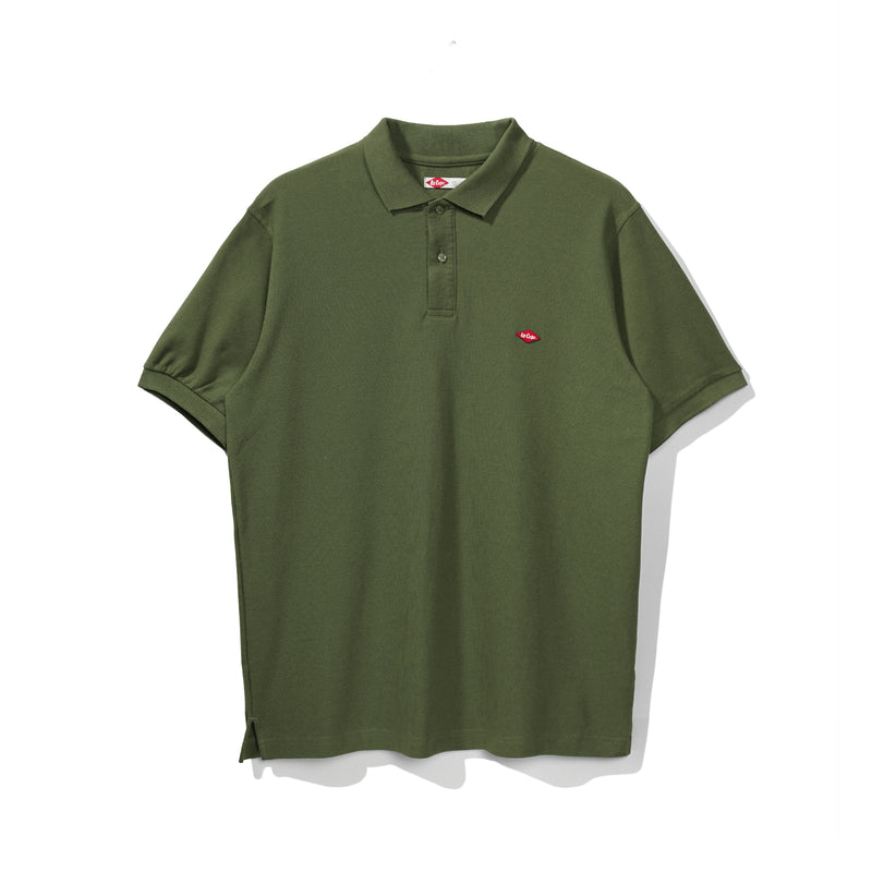 Lee Cooper Polo Shirt Basic Diamond Logo Uniform Green