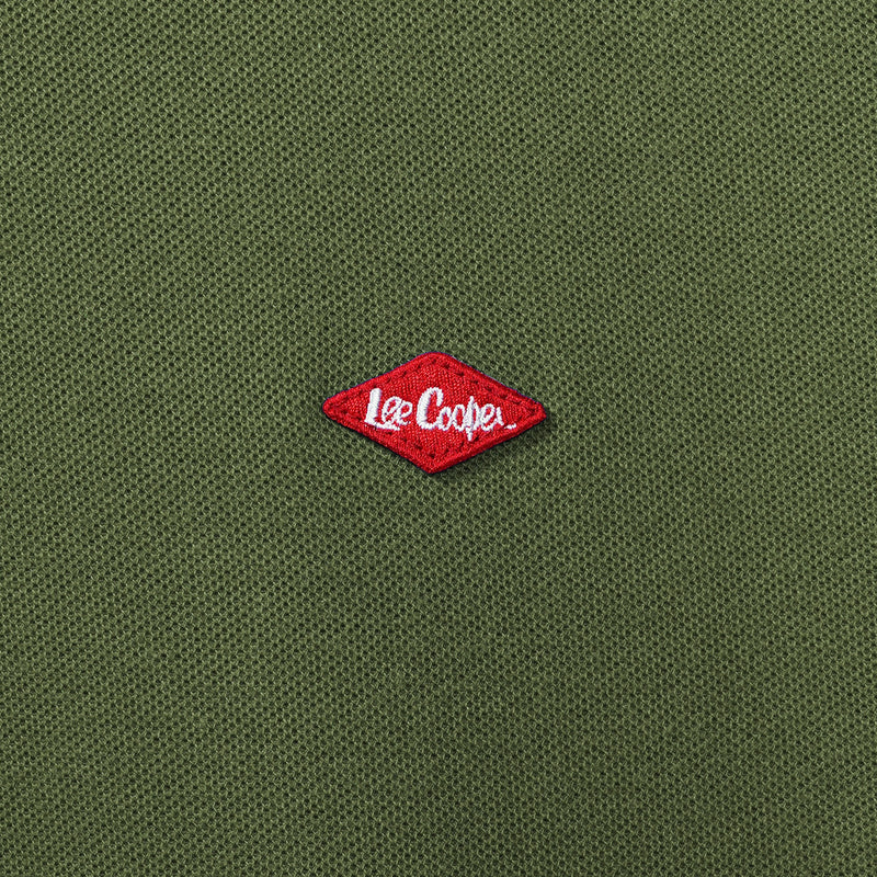 Lee Cooper Polo Shirt Basic Diamond Logo Uniform Green