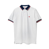 Lee Cooper Polo Shirt Collar Navy Stripe White