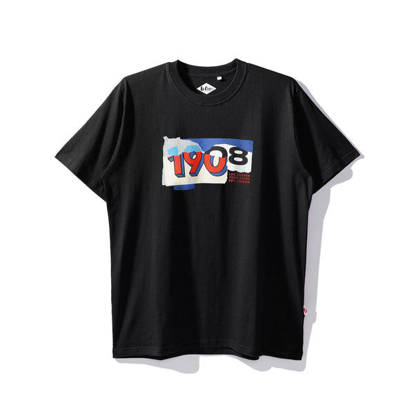 Lee Cooper T-Shirt 1908 Collage Black