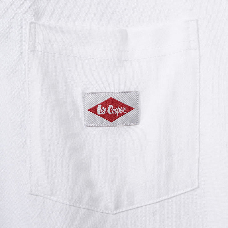 Lee Cooper T-Shirt LC Stamp Pocket White