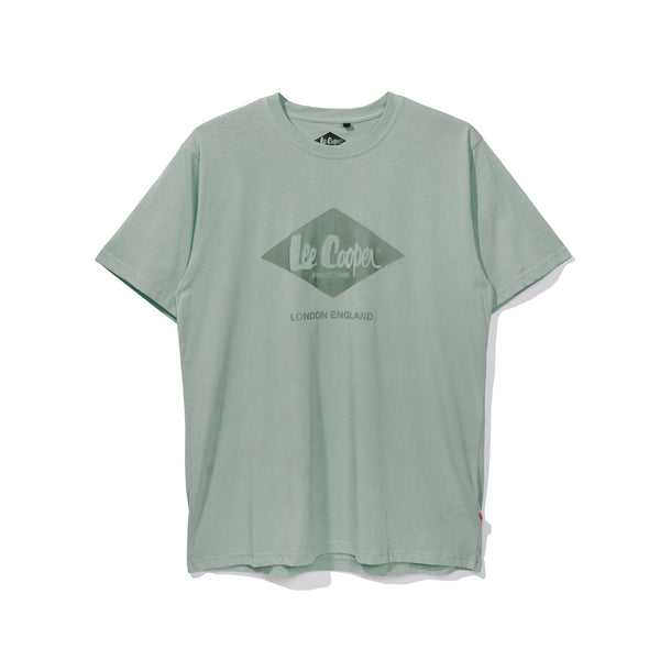 Lee Cooper T-Shirt Monotone Logo Ice Berg Green