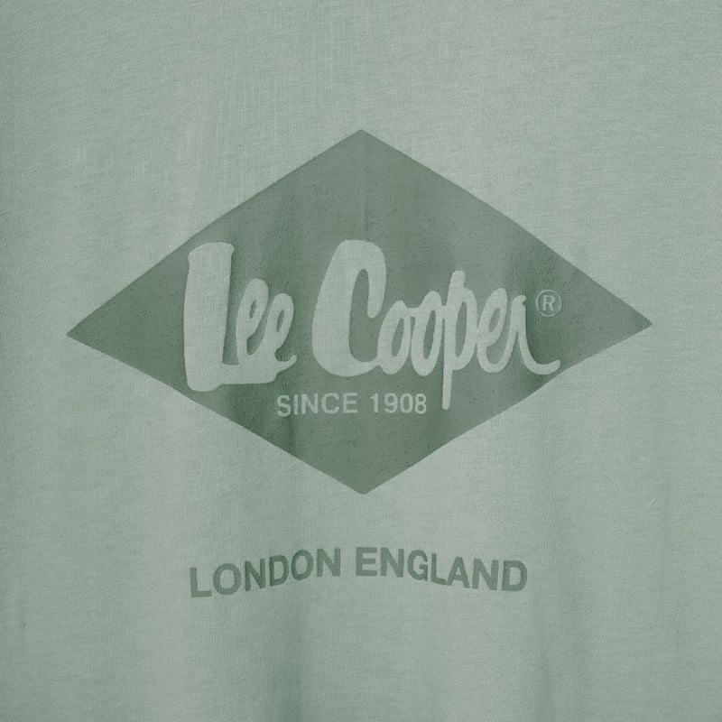 Lee Cooper T-Shirt Monotone Logo Ice Berg Green