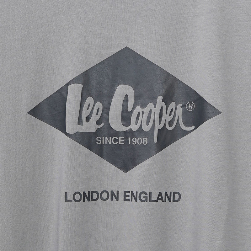 Lee Cooper T-Shirt Monotone Logo Ultimate Grey