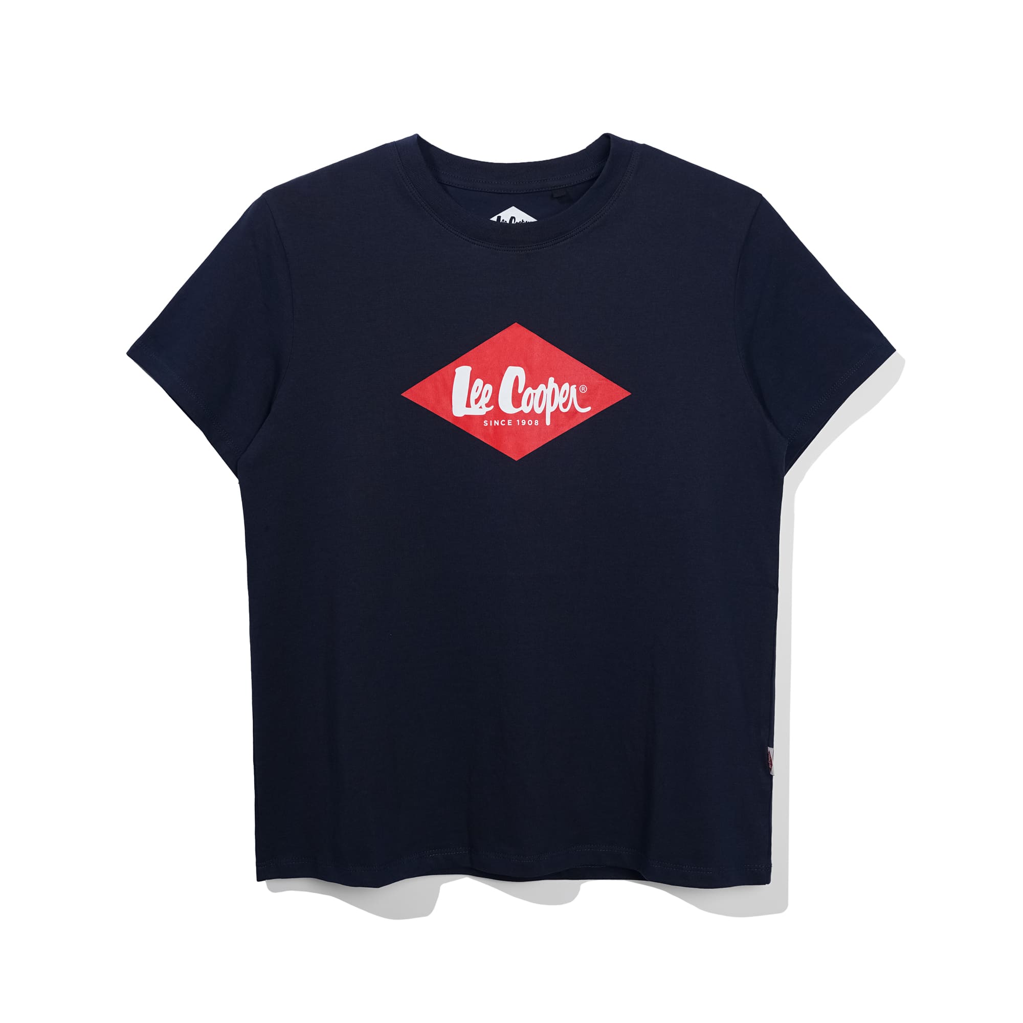 Lee Cooper Women T-Shirt Red Diamond Logo Navy