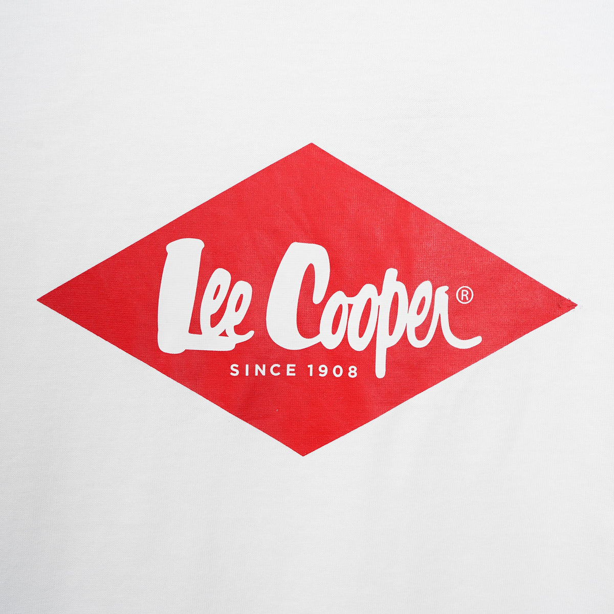 Lee Cooper Women T-Shirt Red Diamond Logo White