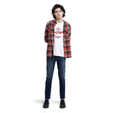 Lee Cooper Long Shirt Flannel Aldred Orange