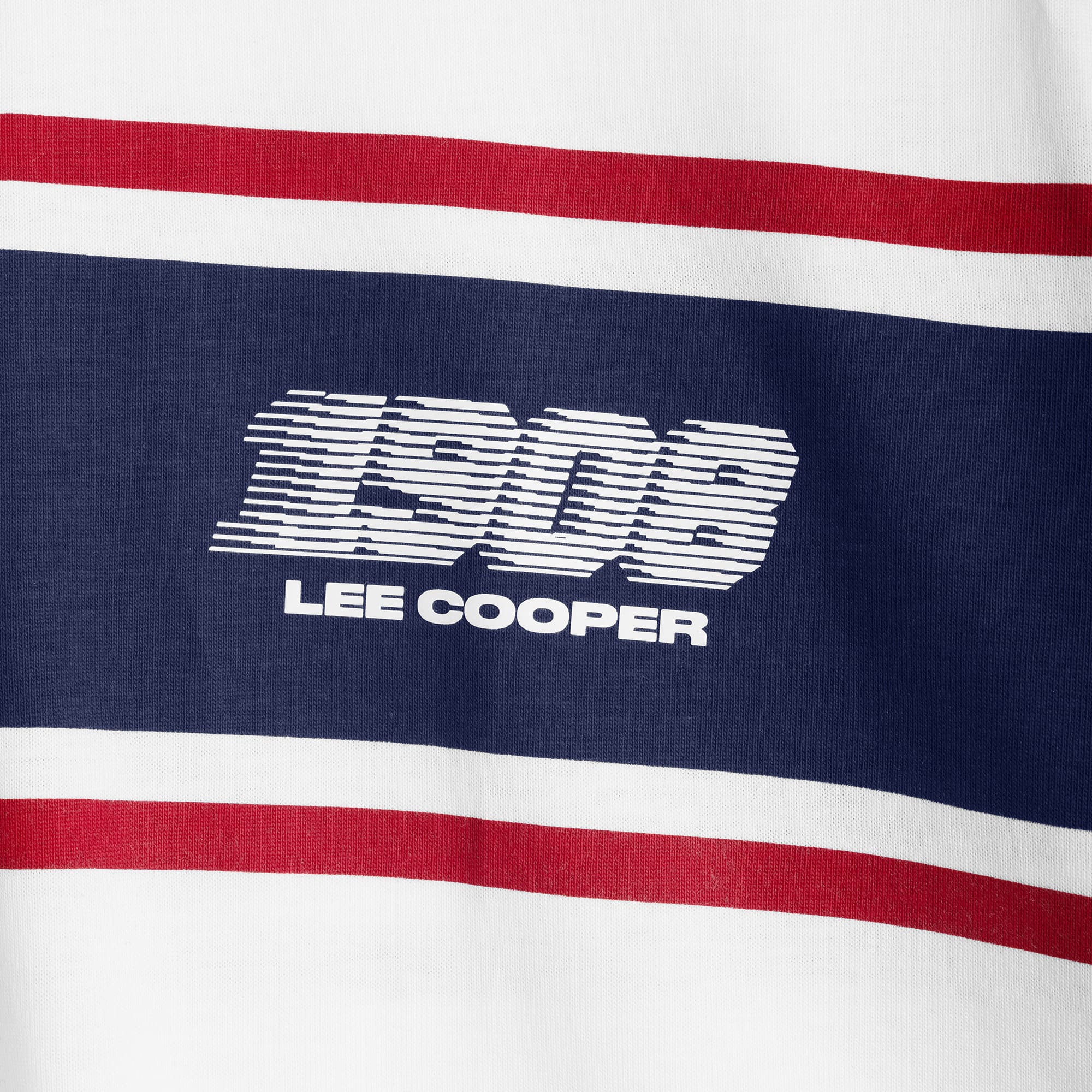 Lee Cooper T-Shirt Stripe Motion White