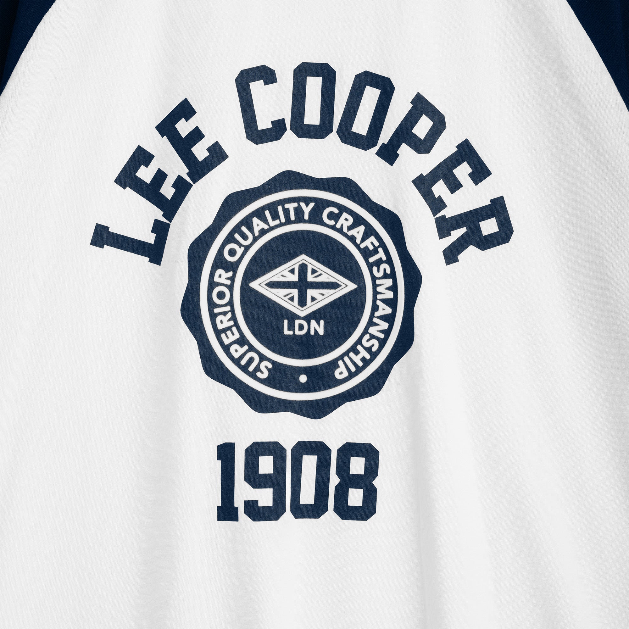 Lee Cooper T-Shirt Varsity Crest Raglan White