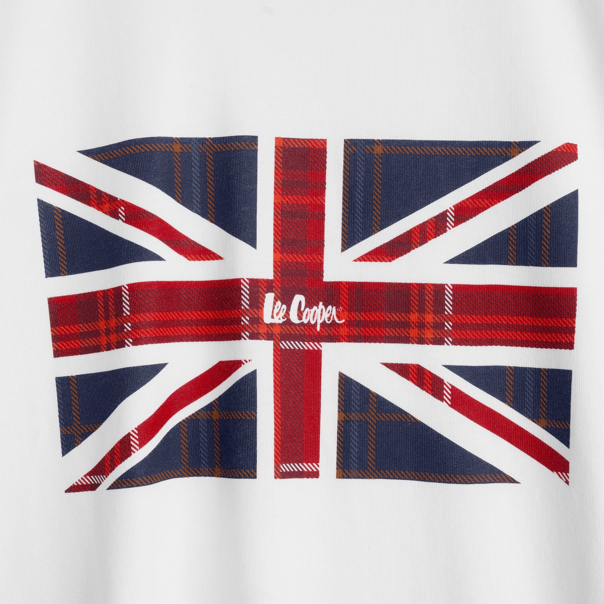 Lee Cooper T-Shirt British Tartan White