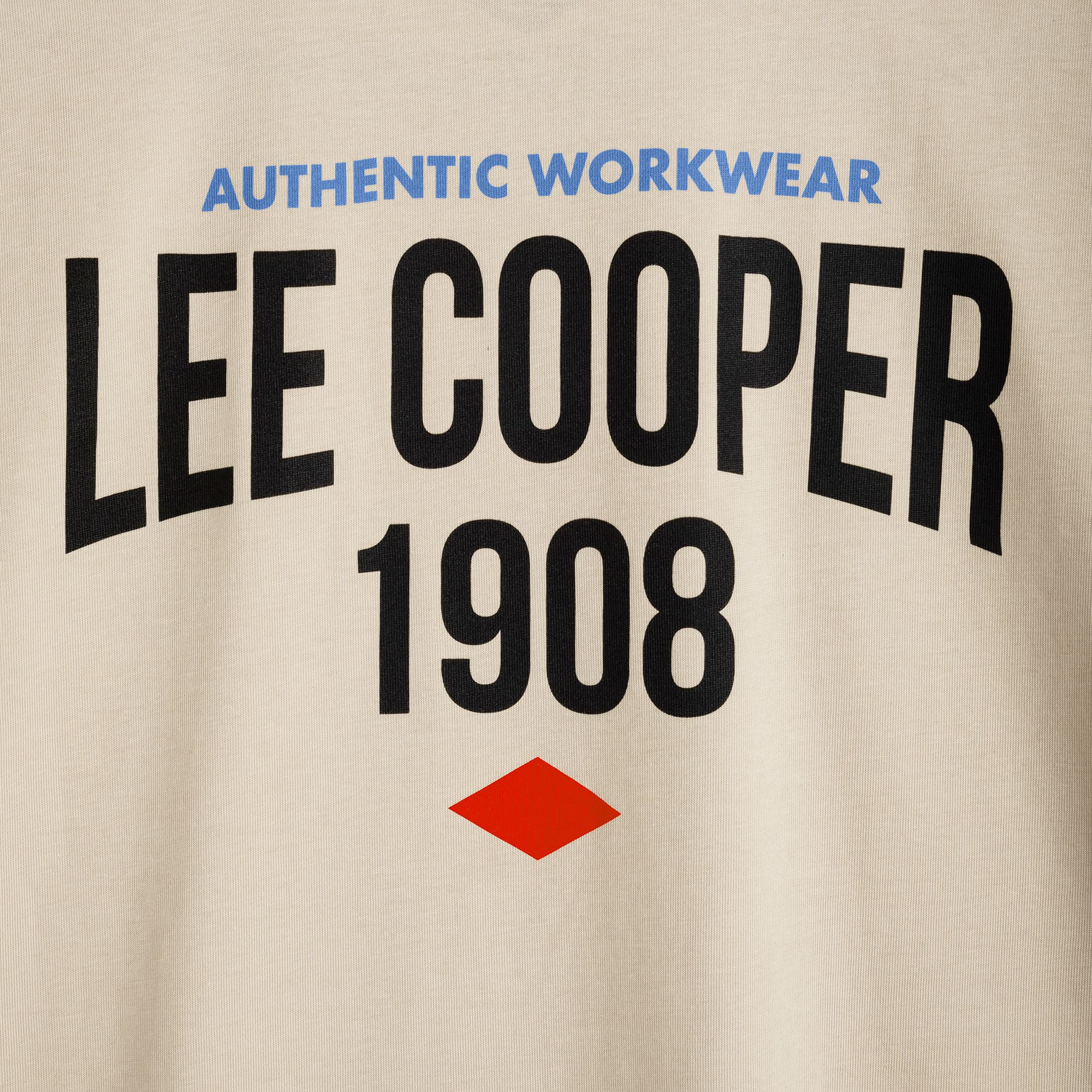 Lee Cooper T-Shirt Union Jack Patch Biscuit