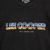 Lee Cooper T-Shirt Retro Chrome Typography Black