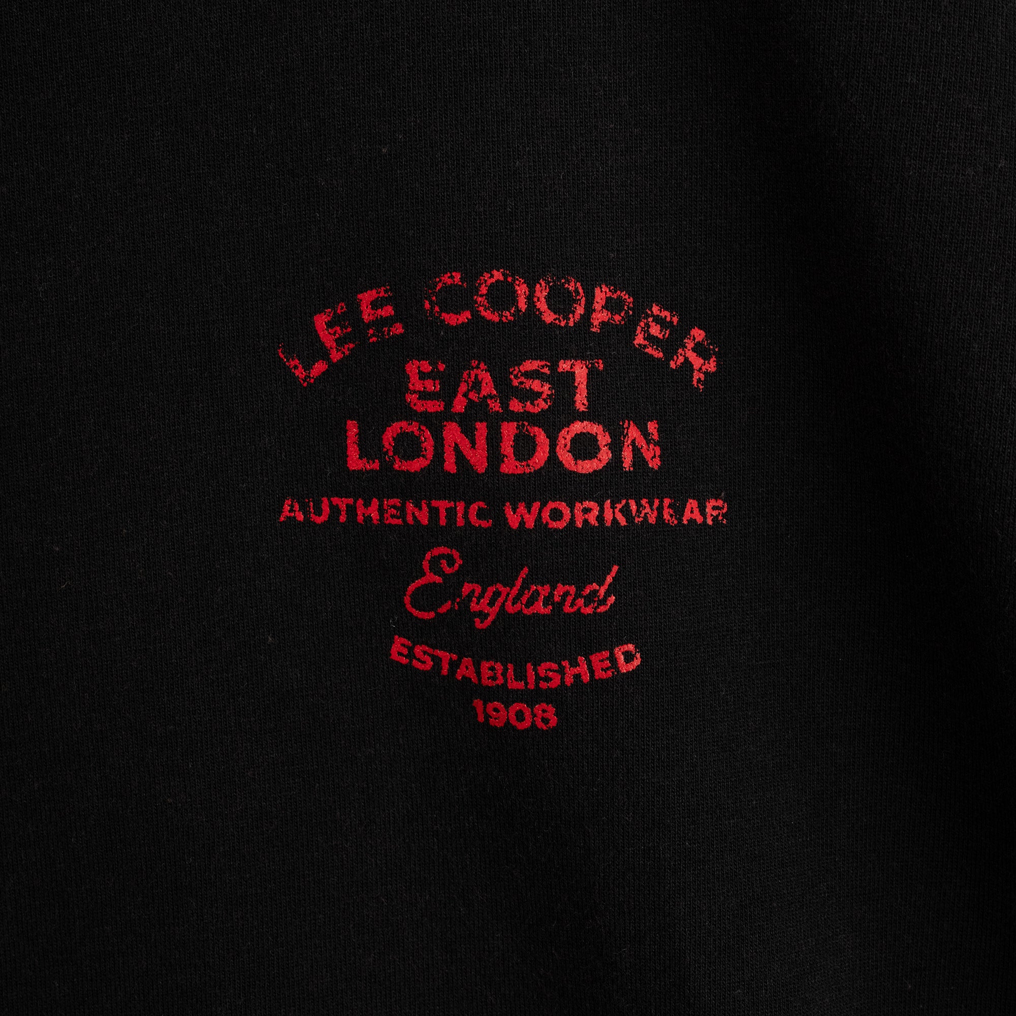Lee Cooper Oversized T-Shirt Cracking Typography Black