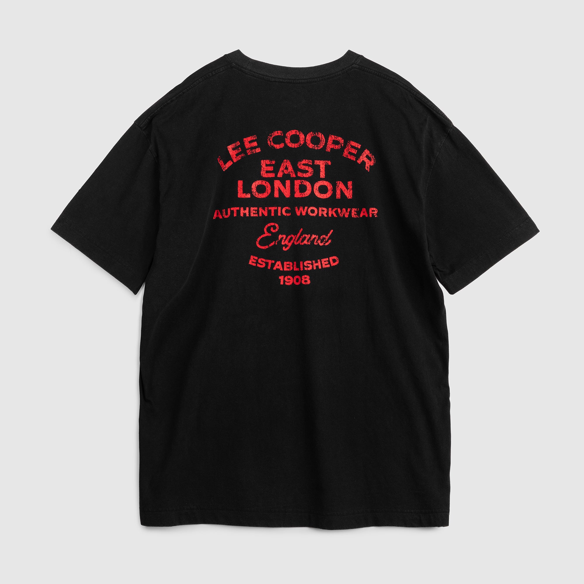 Lee Cooper Oversized T-Shirt Cracking Typography Black