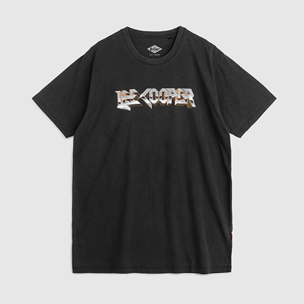 Lee Cooper T-Shirt Vintage Chrome Typography Black