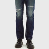 Lee Cooper Tapered Fit Jeans Arthur Repaired Medium Blue