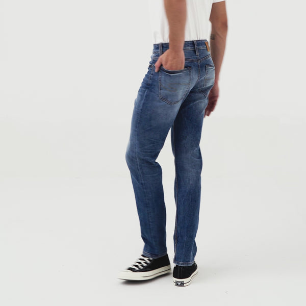 Lee Cooper Tapered Fit Jeans Arthur Worn Light Blue Iceberg