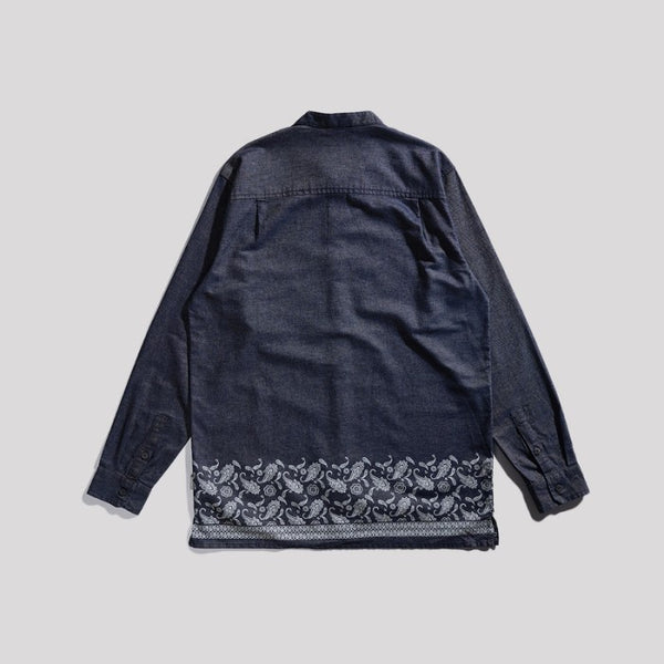 Lee Cooper Long Shirt Koko Connor Print Dark Blue