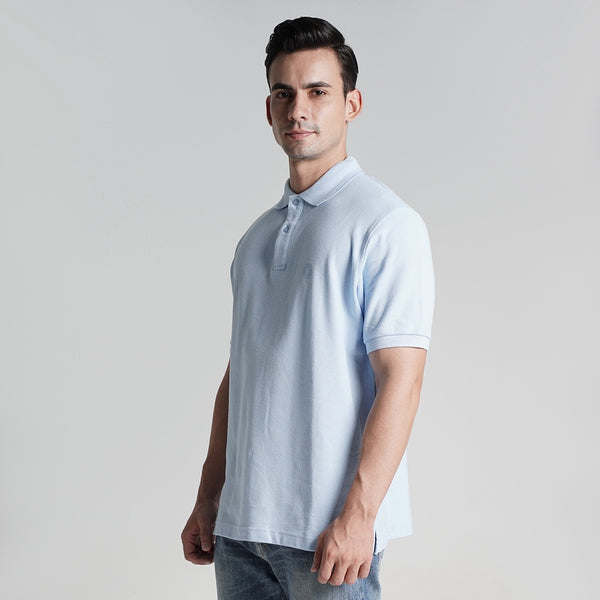 Lee Cooper Polo Shirt Logo Circular Light Blue