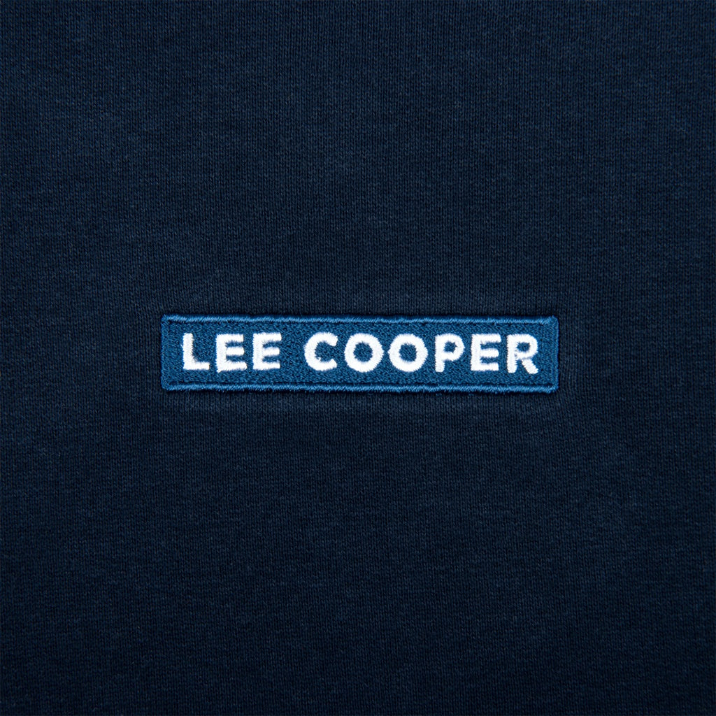Lee Cooper Box Logo Pullover Hoodie Navy
