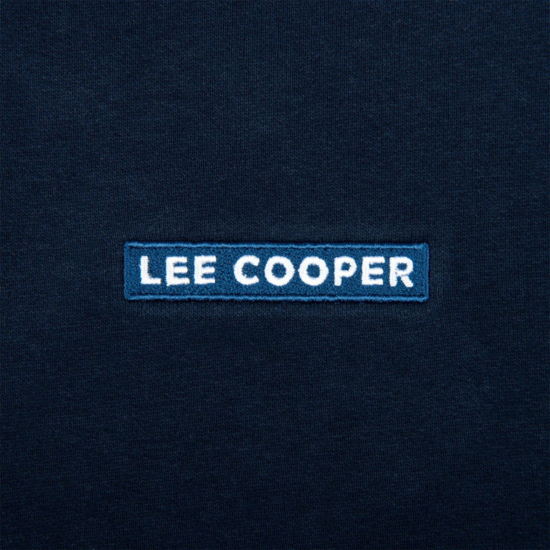 Lee Cooper Box Logo Pullover Hoodie Navy