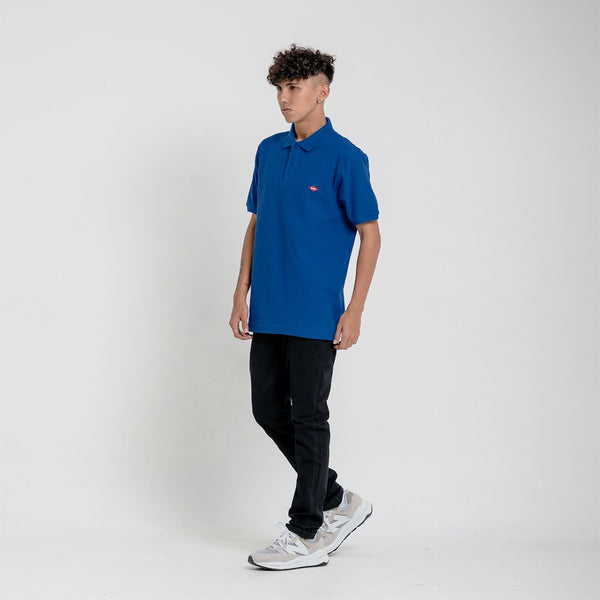 Lee Cooper Polo Shirt Logo Type Blue