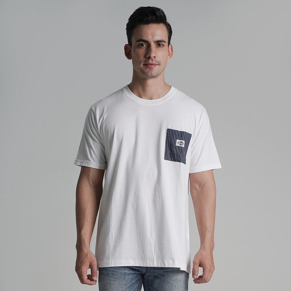 Lee Cooper T-shirt Stripe pocket White