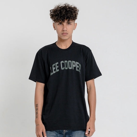 Lee Cooper T-shirt College Logo Type Black