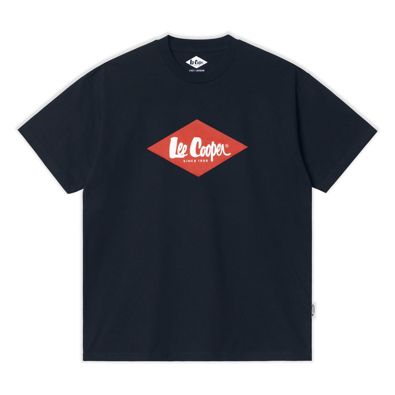 Lee Cooper T-shirt Logo Diamond Red Navy