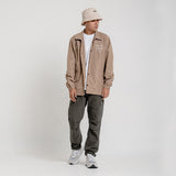 Lee Cooper Coach Jacket Brand Logotype Beige