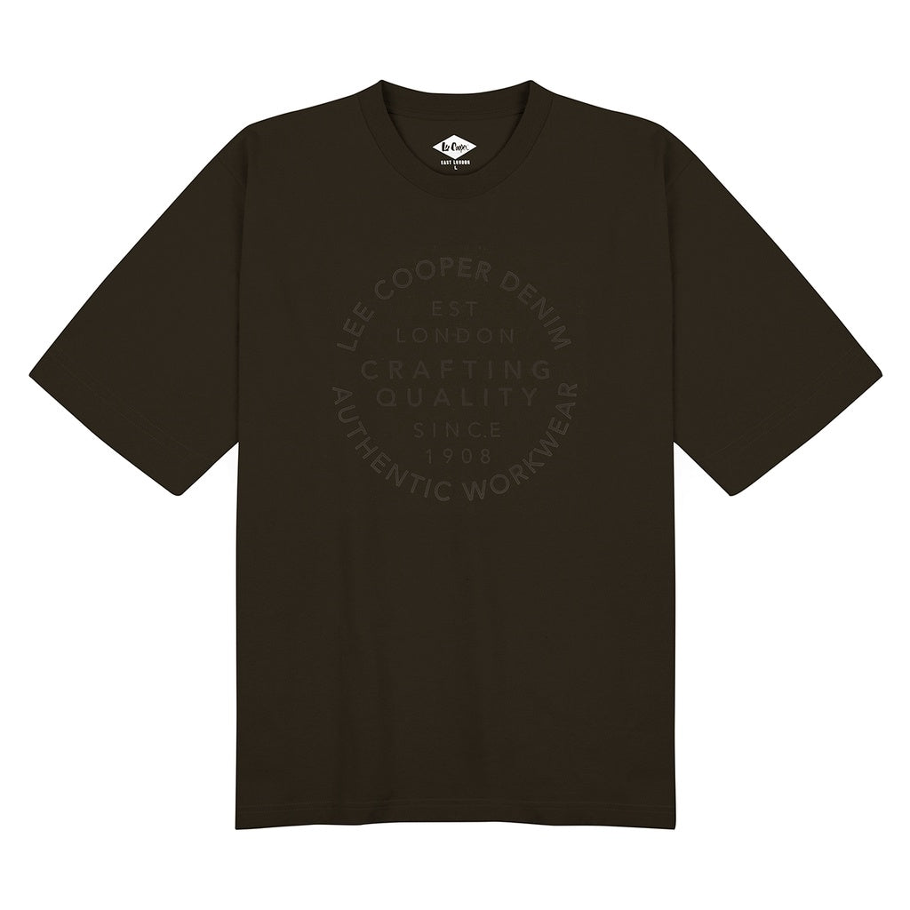 Lee Cooper  T-shirt Oversized Crafting Quality Brown