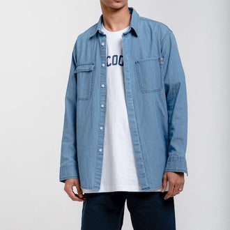 Lee Cooper Long Shirt Reece Blue Stone