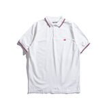 Lee Cooper Polo Shirt Stripe Diamond Logo White