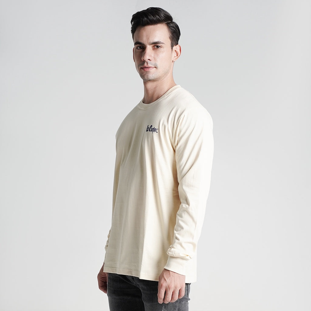 Lee Cooper Longsleeve T-shirt Logotype Cream