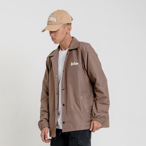 Lee Cooper Coach Jacket Logotype Beige